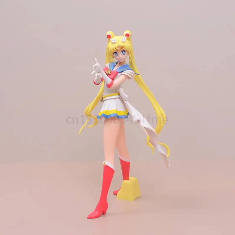 miles morales toys 25cm Anime Figure Sailor Moon Yellow Hair Gilr Tsukino Usagi Crystal Jk Uniform Transfor Scene Moon Hare Boxed Action Figure Toy goku toys