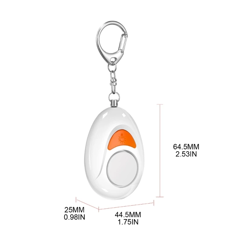 보안 개인 경보 비상 개인 경보 LED 조명 키 체인, 안전 및 자기 방어 경보 125dB 사이렌 노래