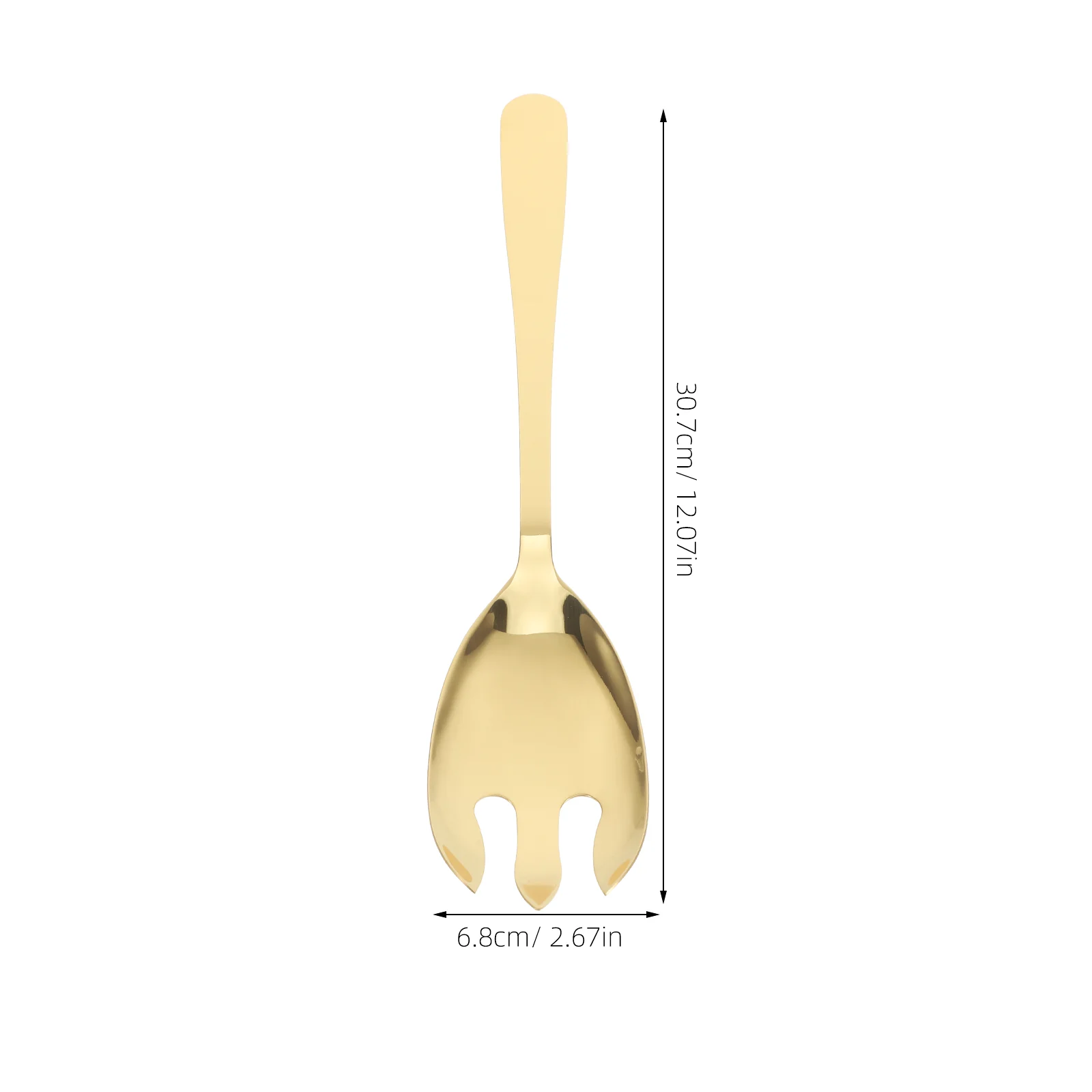 2 Pcs Stainless Steel Cutlery Salad Spoon and Fork Espresso Spoons Utensils Servers