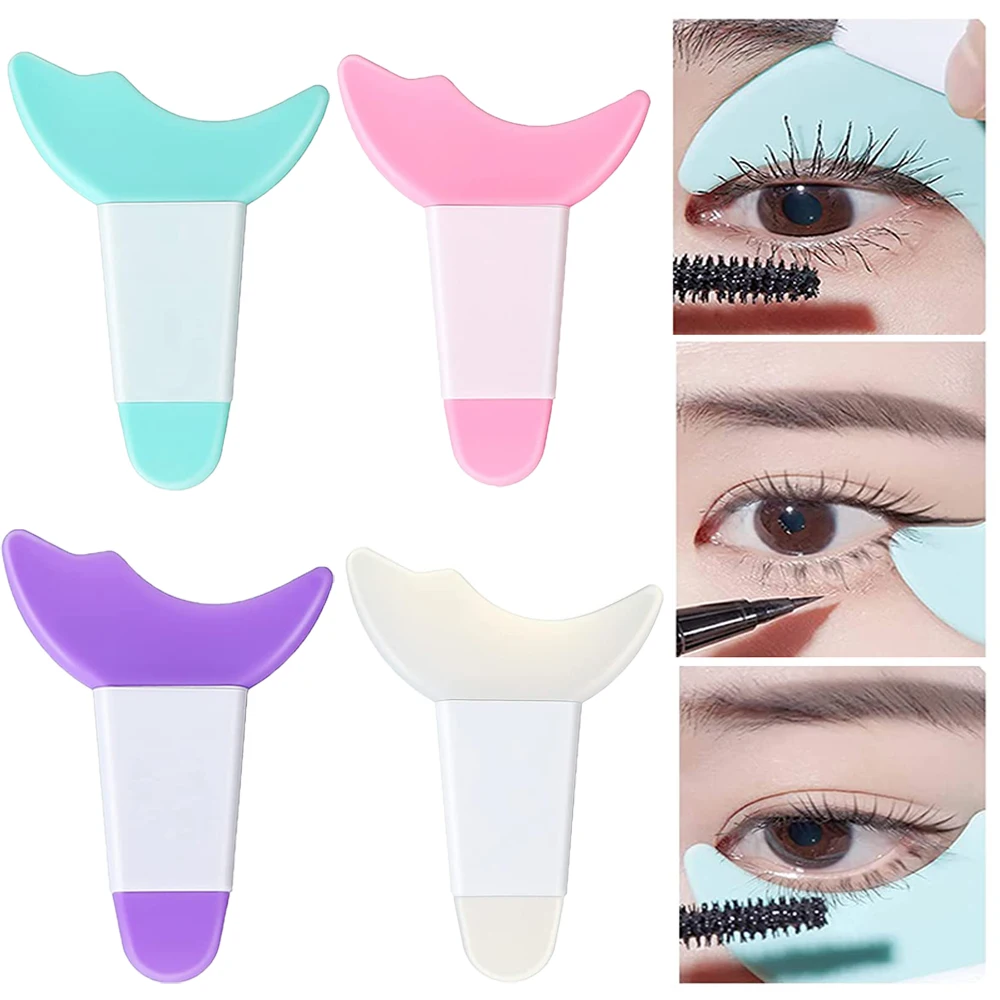 

Sdotter Eyelash Shield Applicator Guard Silicone Multifunction Eyelash Eyeshadow Auxiliary Guard Pads Eyeliner Pads Stencils Mak