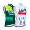 New UAE Cycling Vest Men Road BORAFUL TEAM Bike Windbreaker T-shirt Ropa Ciclismo Pro Riding Sleeveless Bicycle Maillot Jersey 1