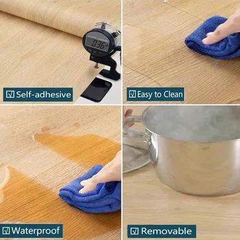 الخشب الحبوب البلاستيكية خلفية لباب خزانة خزانة خزانة الجدول الأثاث مقاوم للماء ملصقات بمادة لاصقة ديكور المنزل فيلم - Image 3