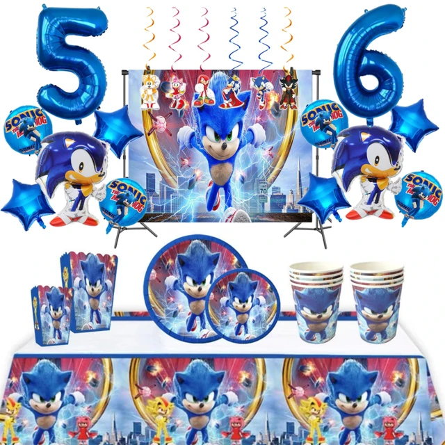 Sonic Birthday Party Supplies Cartoon Sonic Party Decorations