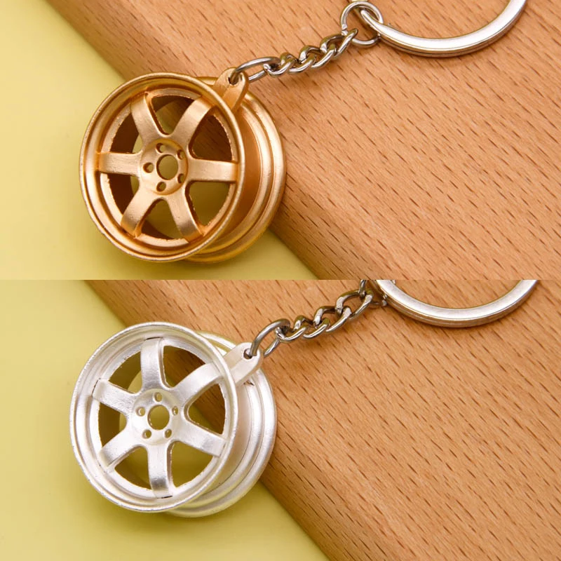 Metal Keychain com Turbo Gear Pendant, Hub De Modificação Do Carro, Alavanca Manual