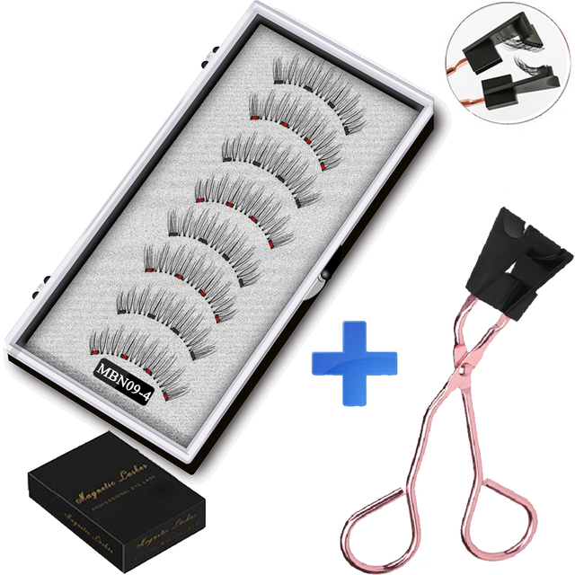 4 Magnet Magnetic Eyelashes Natural Long 3D Mink Lashes Magnetic False Eyelashes Extension with Faux Cils Magnetique 2022 New