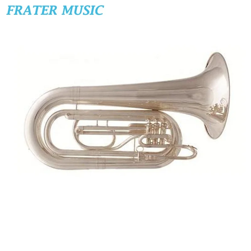 High Grade Bb Key Silver Plated Piston Marching Tuba (JMT-140)