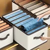 1pc Foldable Fabric Drawer Organizer for Jeans, Shirts, and Blankets - Space-Saving Closet Divider for Home Storage 1