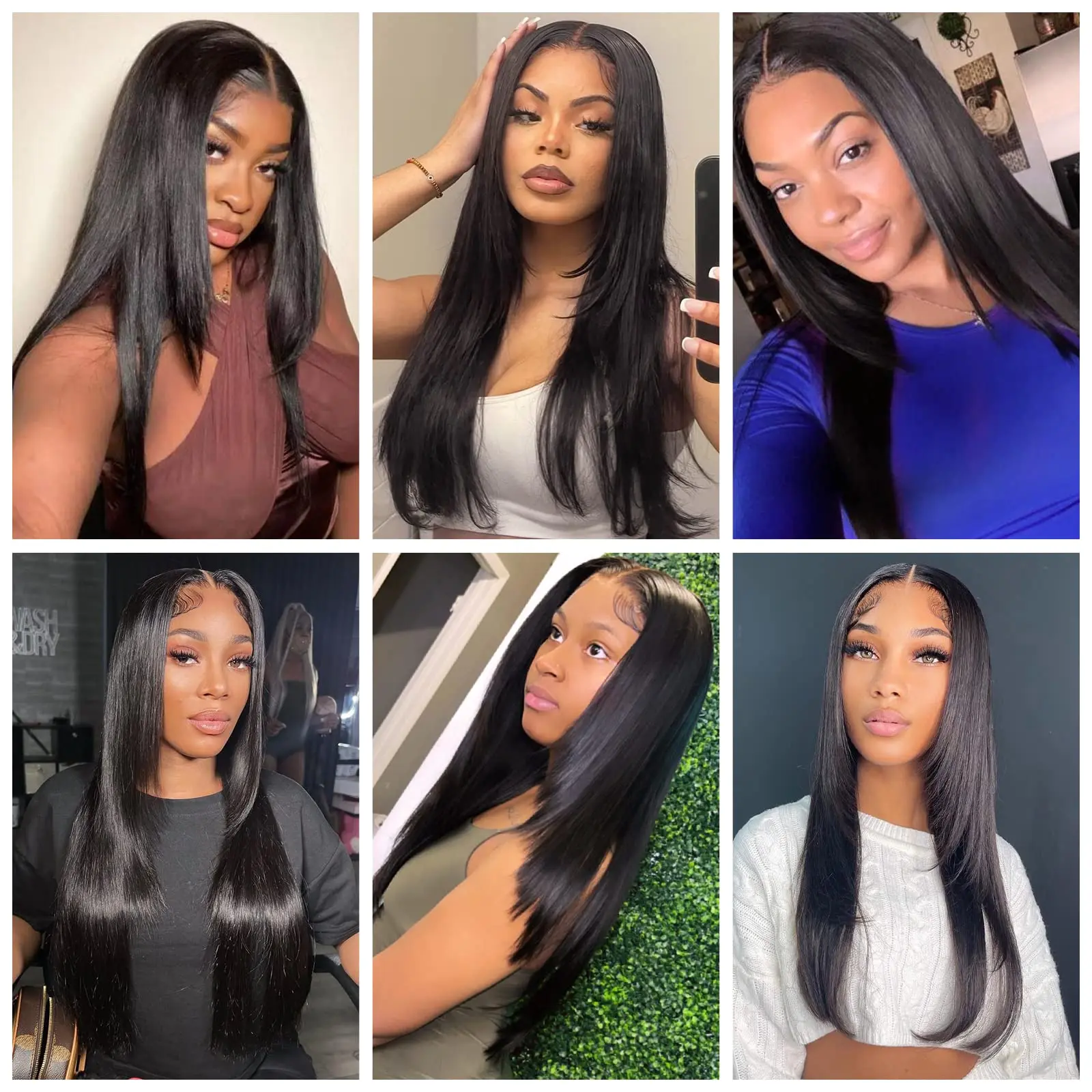 Sapphire 360 Straight Human Hair Lace Frontal Wig for Women 150% Density Straight 360 Lace Front Wig PrePlucked with Baby Hair