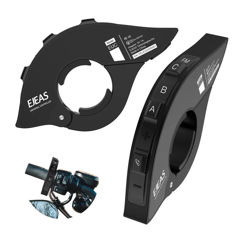 EJEAS EUC Bluetooth Motorcycle Intercom Handlebar Grip Remote Control Compatible with Q2/E300/Q7 Moto Intercom 1PCS