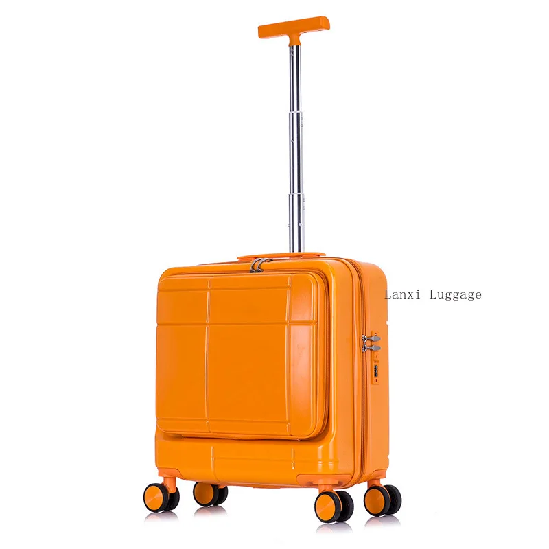 Business 18-inch Computer Luggage Case Front Opening Suitcase Female Small Boarding Password Box Universal Wheel Luggage Set