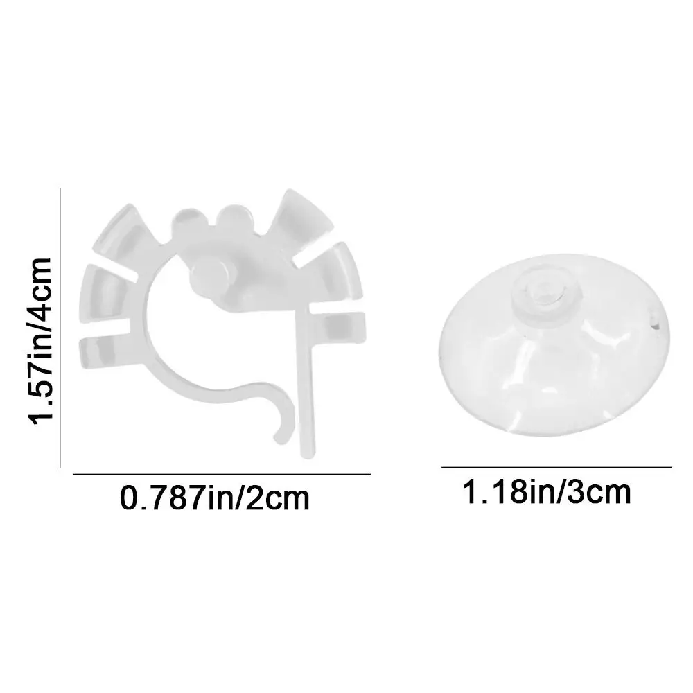 20개 플라스틱 어항 호스 클램프, 벽걸이형 물관 고정 클립(흡착컵 포함), 수족관 물관 홀더