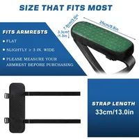 1Pair Chair Armrest Cooling Gel Cushions Elbow Pillow Pressure Relief Office Chair Gaming Chair armrest with Memory armrest Pads - Image 2