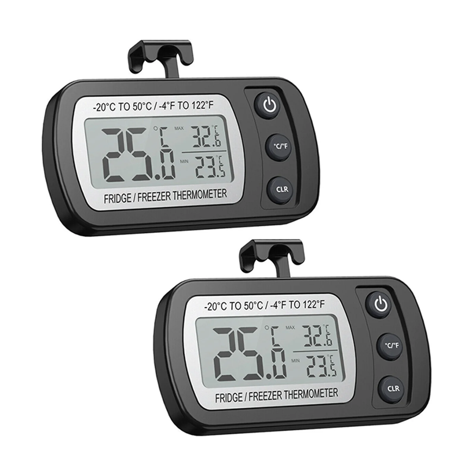 Fridge Thermometer With Hook Anti-Humidity Refrigerator Freezer Electric LCD Display Digital Thermometer Temperature Monitor digital thermometer refrigerator thermometer