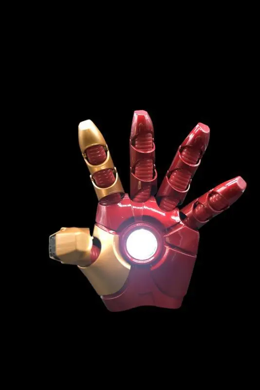 thumbnail image 1 of Guantes de brazo resplandecientes de Iron Man Mk43 de Los Vengadores Marvel 1:1, accesorios de actuación para cosplay, figuras para llevar, juguetes, regalos, 1 of 5