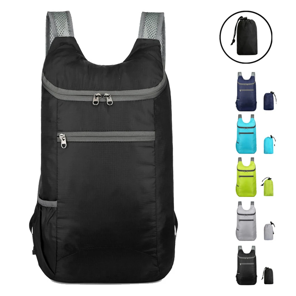 10L Outdoor Sports Backpack Waterproof Portable Folding Bag Comfortable Rucksack Camping Hiking Travel Daypack Leisure Sport Bag