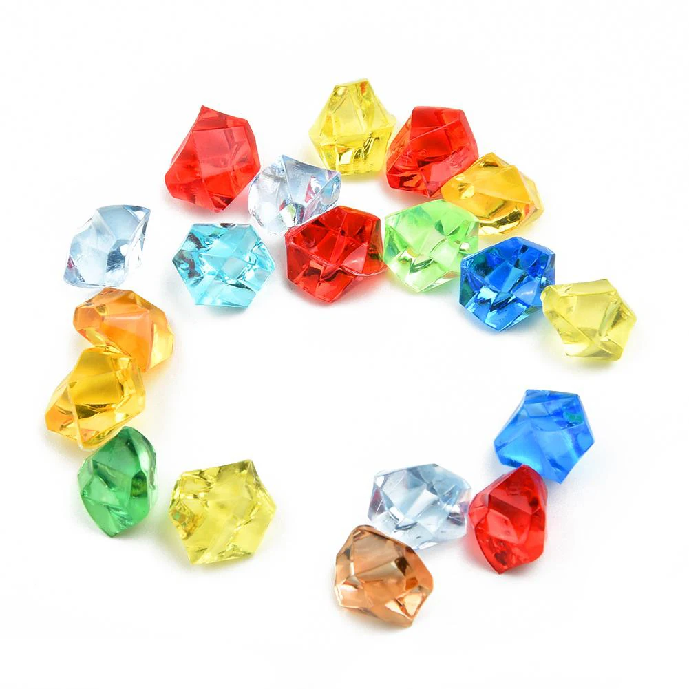 200PCS Acryl Steine Kristall Acryl Edelstein Kinder Mischfarbe Ornamente Vase Hochzeit Party 6*9mm Zubehör DIYSchmuck Dekor – Detail 4