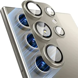Metal Camera Lens Protector Glass - Full Cover - S23 Ultra (Titanium Gray)