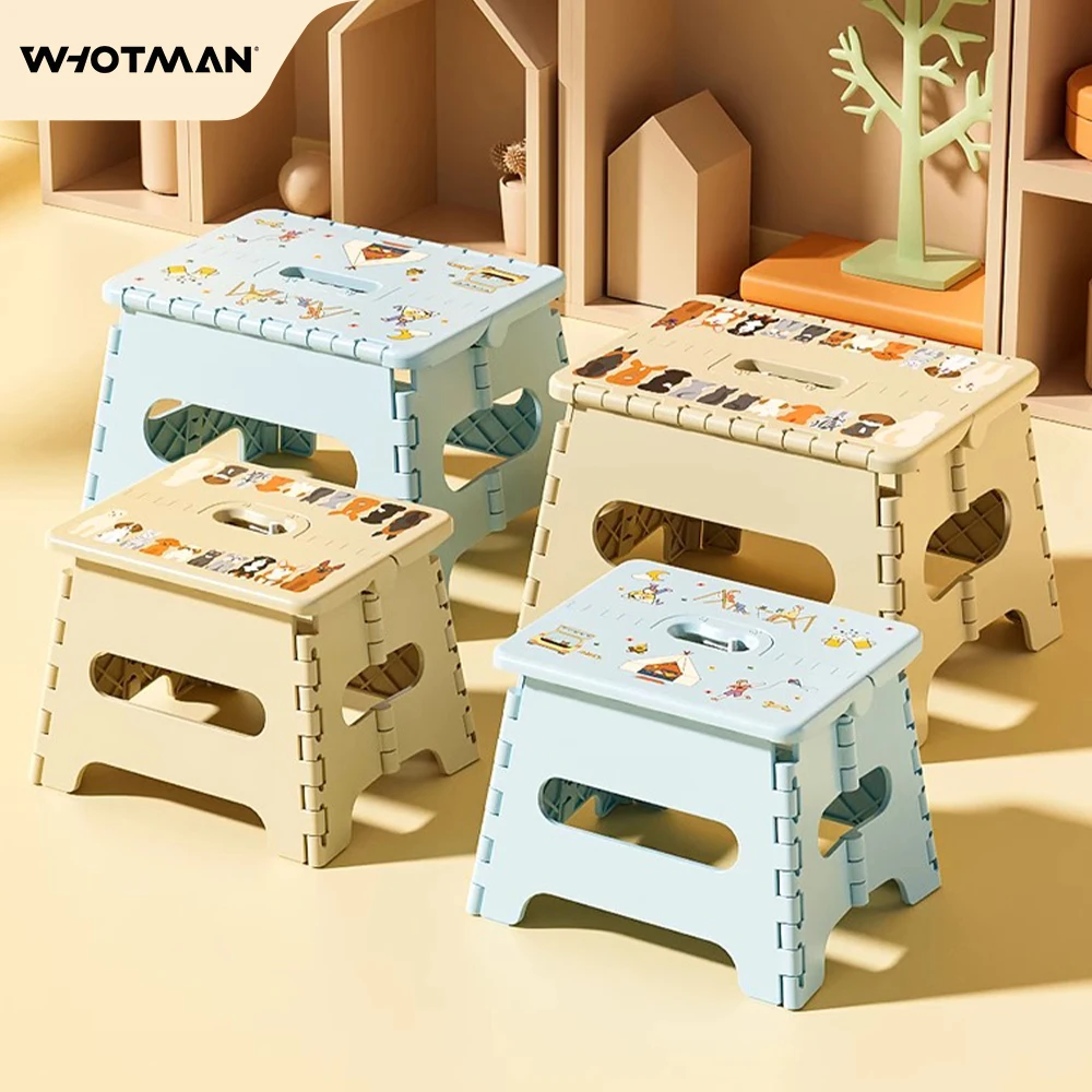 Outdoor Portable Folding Stool High Load bearing Handle Design Durable Mini Chair Square Stool Maza Camping