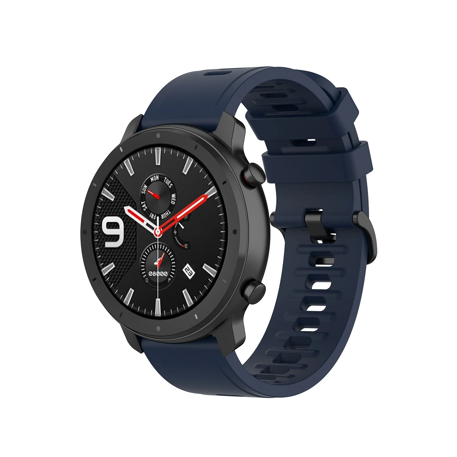 Versatile Silicone Smartwatch Replacement Strap, 22mm/20mm