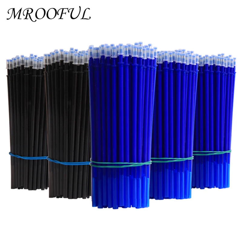 gel pens erasable neutral pens erasable pen refills erasable gel pens erasable pens gel pen refills 50+3pcs Erasable Pen Set 0.5mm Washable Handle Magic Erasable Gel Pen Refills Rod Blue Black Ink Students Kawaii Stationery
