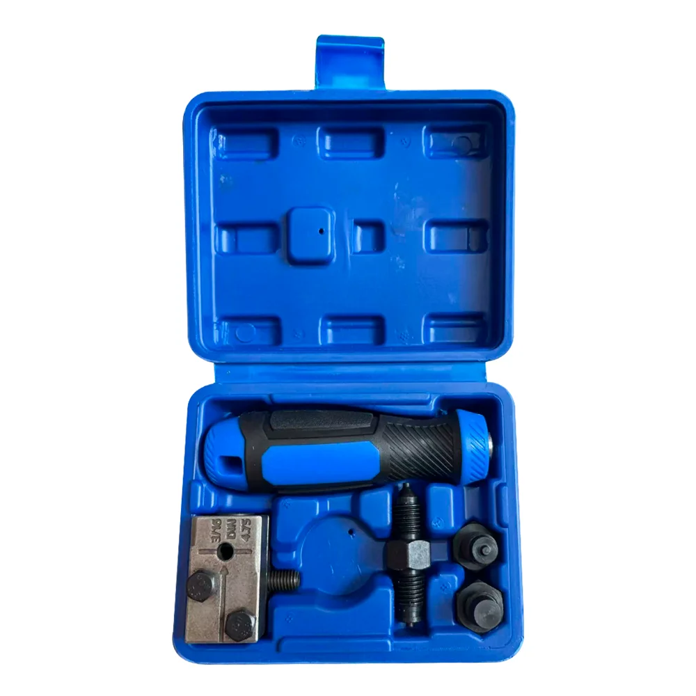 3/16'' Professional Double Flaring Tool Metal Handheld Brake Line Tool for Car Motorcycle Truck Brake Pipes Repair Accessories