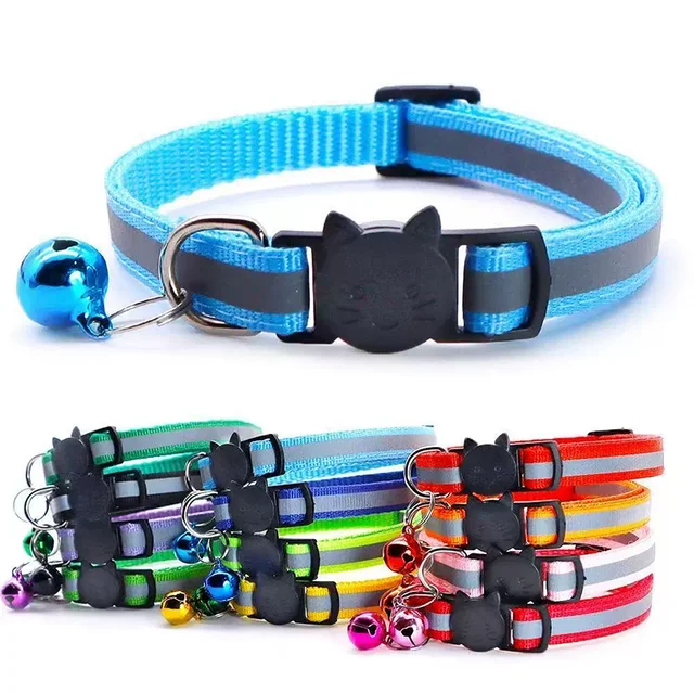Reflective Cats Bells Collars Adjustable Dog Leash Pet Collar for Cats and Small Dogs Pet Supplies 3