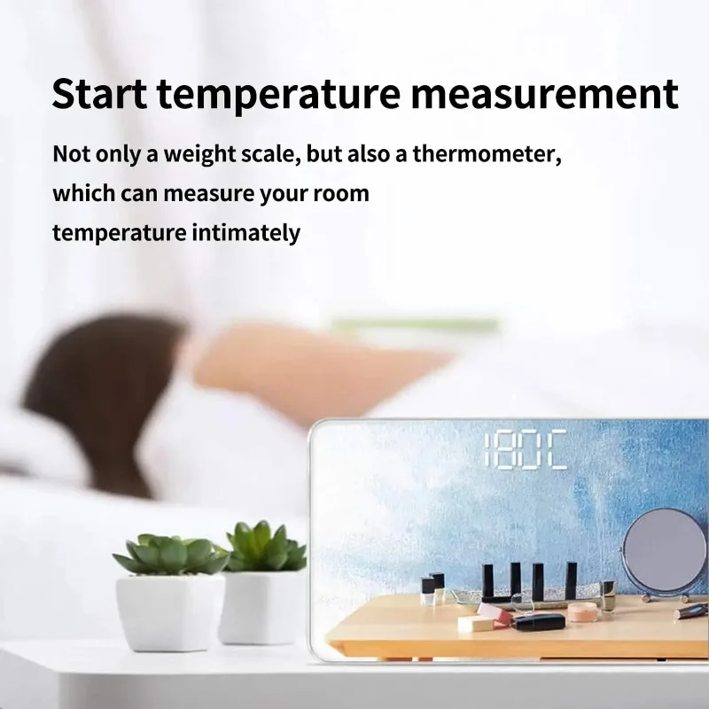 Smart Weighing Scale Travel Portable Body Weight Digital Bathroom Mirror Mini Electronic