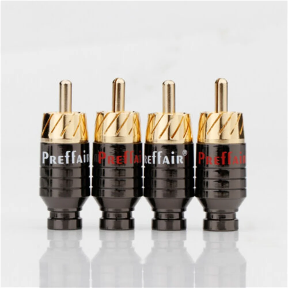 4Pcs Hifi Rca Spine Maschio 24K Placcato Oro Amplificatori Per Altoparlanti Spine Adattatore Connettore Cavo Video/Audio Spine Jack Terminale Rca