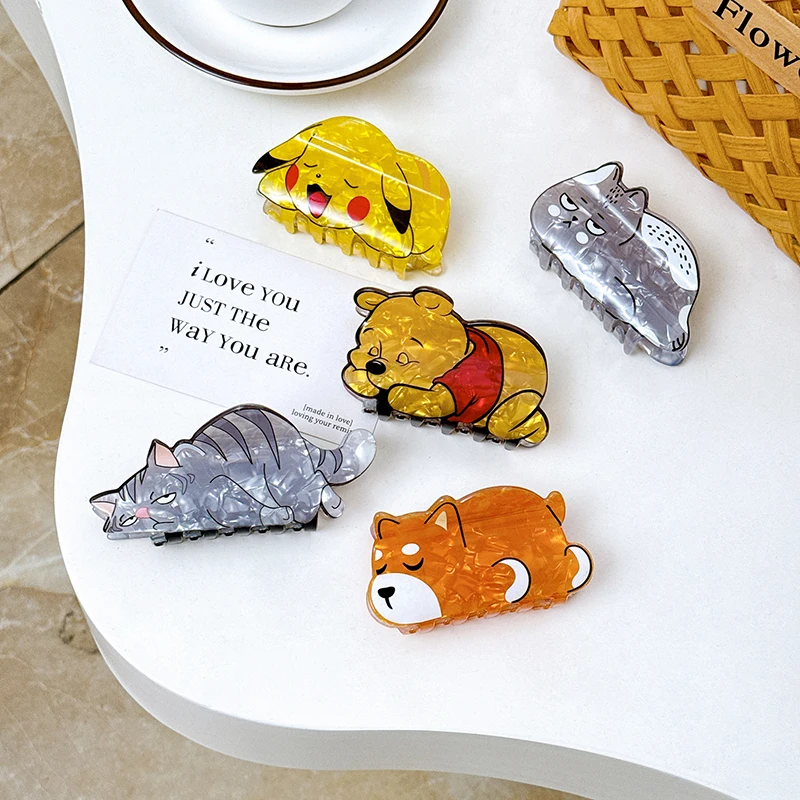 

Korea Fashion New 8.5CM Medium Cute Cartoon Animal For Women Girls Hair Claw Clips Accessories Acrylic Sweet Beautiful Hairpins