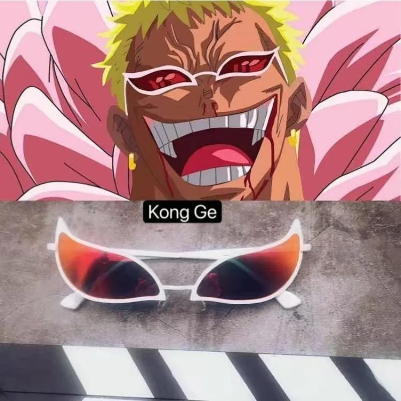 

One Piece Same Style Sunglasses Anime Two-dimensional Decorative Glasses Trendy Shooting Sunglasses for Men and Women