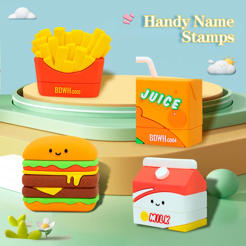Children's Name Seal Student's Name Stamp Kindergarten Clothes Waterproof Sticker Kawaii Stamp Gift