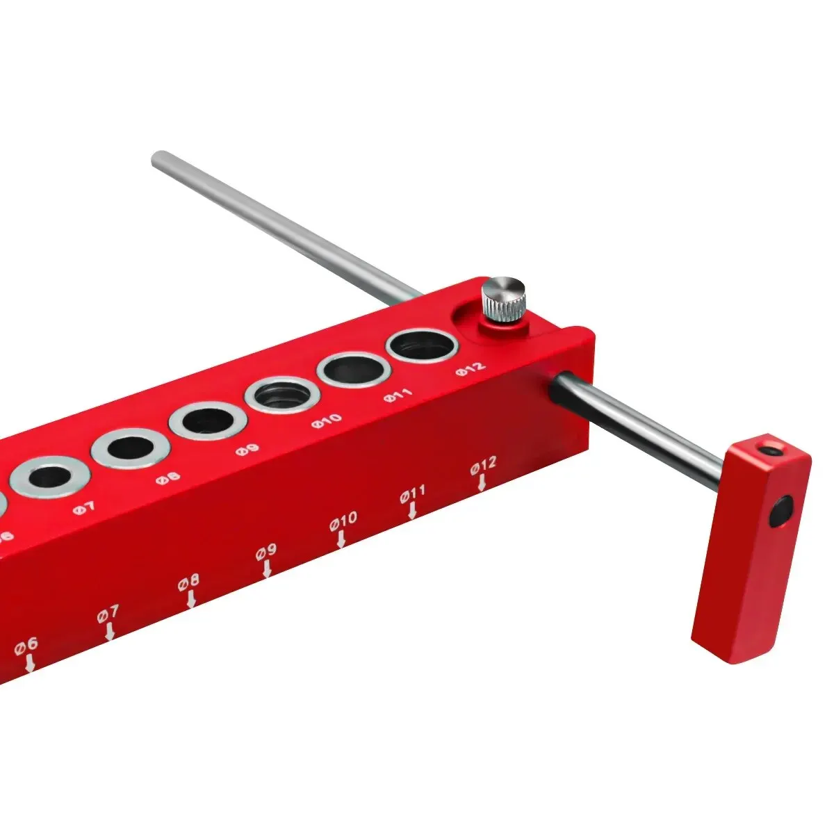 Pocket Hole Jig 3-12mm Vertical Pocket Hole Jig Woodworking Dowel Drill Guide Self Centering 10-Hole Drill Bit Guide Jig Positioner Locator