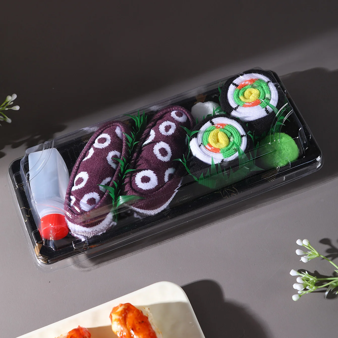 Vibrant Octopus & Sushi Mid-Calf Socks for All, Gift Box Edition – Comfortable, Breathable, and Stylish Novelty Socks for Every Occasion