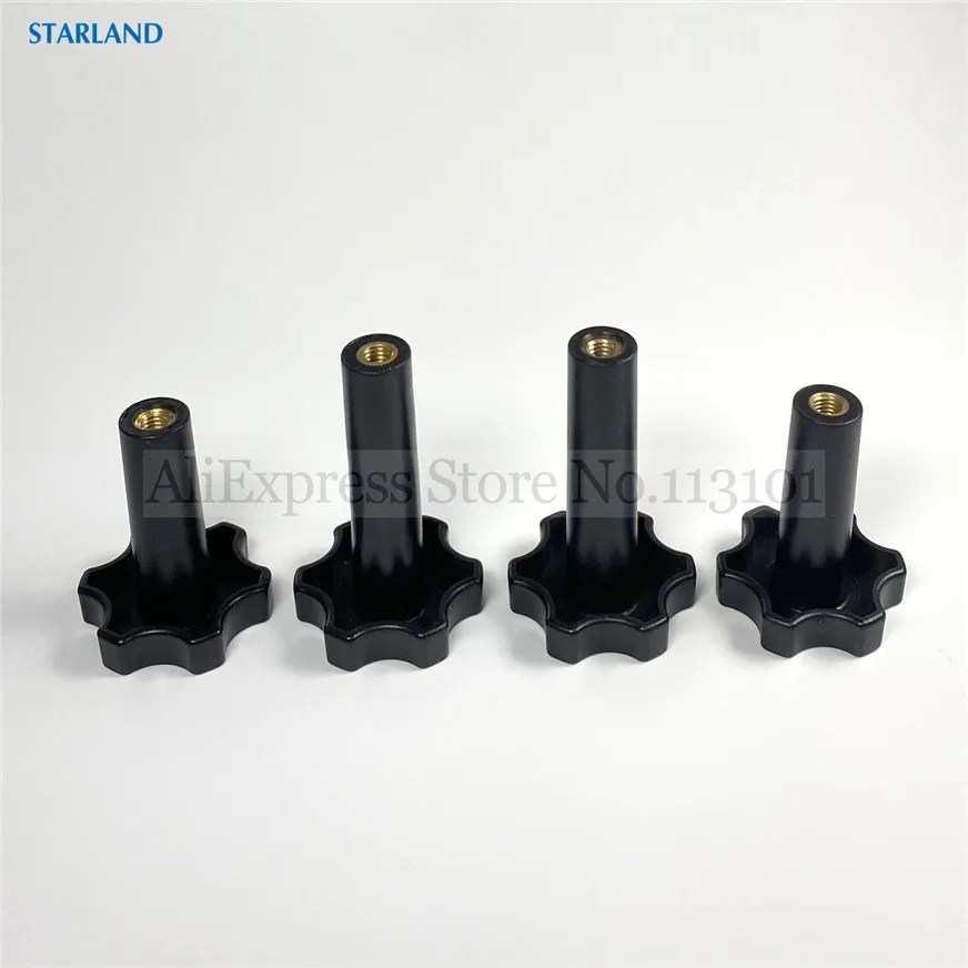 Four Black Tight Nuts Plastic Screw Nut New Fitting Parts For Soft Ice Cream Machine Accessories 2 Short 2 Long M8 M10 Optional 4