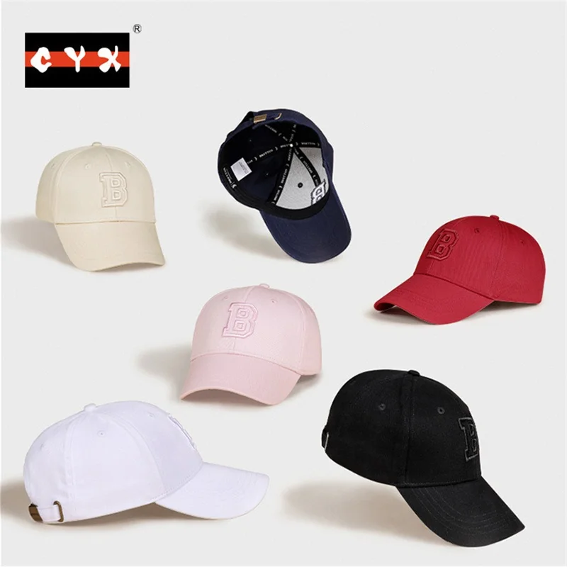 Outdoor Unisex Sturdy Versatile Cotton Sports Sun Hat Minimalist 3D Embroidered Baseball Cap With Letters