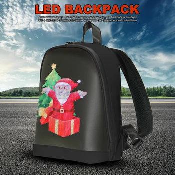 LED Advertising Backpack APP Control Motorcycle Backpack Waterproof Advertising Business Bag for Men Women