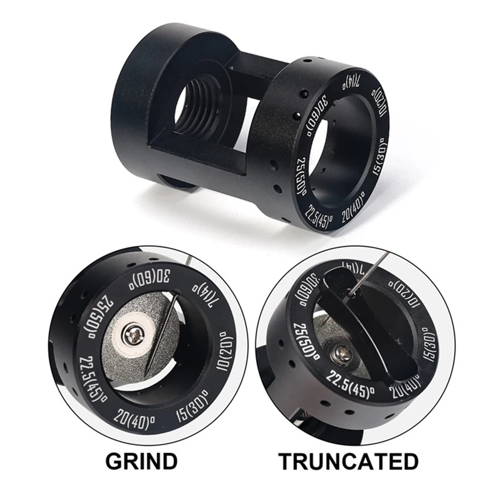 Tungsten Electrode Sharpener Grinder Head TIG Welding Tool with Cut-Off Slots Multi-Angle 0.04"-1/8" with 5x25mm Diamond Wheels
