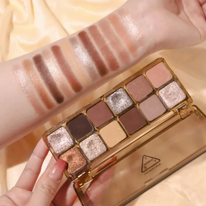 Eye Shadow Eye Shadow Plate 12 Colors Glitter Eye Shadow Palette Makeup Earth Matte Pigmented Powder Multiple Color Eye Shadow Long lasting Beauty