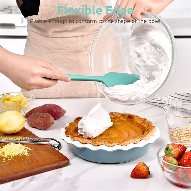 Kitchen Silicone Spatula Set, 600ºF High Heat Flex Silicone Scraper with Nonslip Handle for Cooking Mixing Baking Serving Stirri 3