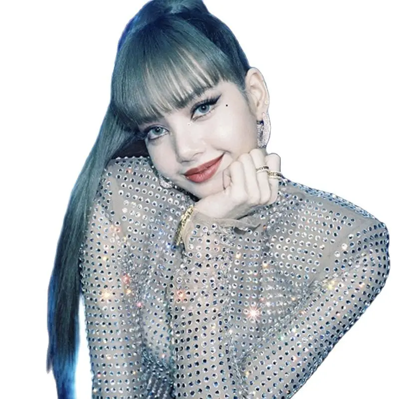 

Korean style jazz dancer women's Sequins dancer costume street dance K-pop stage full diamond triangle jumpsuit
