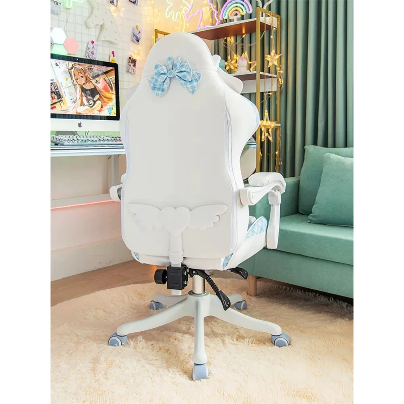 Reclining Chair Gaming Chair Baby Blue AlFaris Games Gamax Gaming