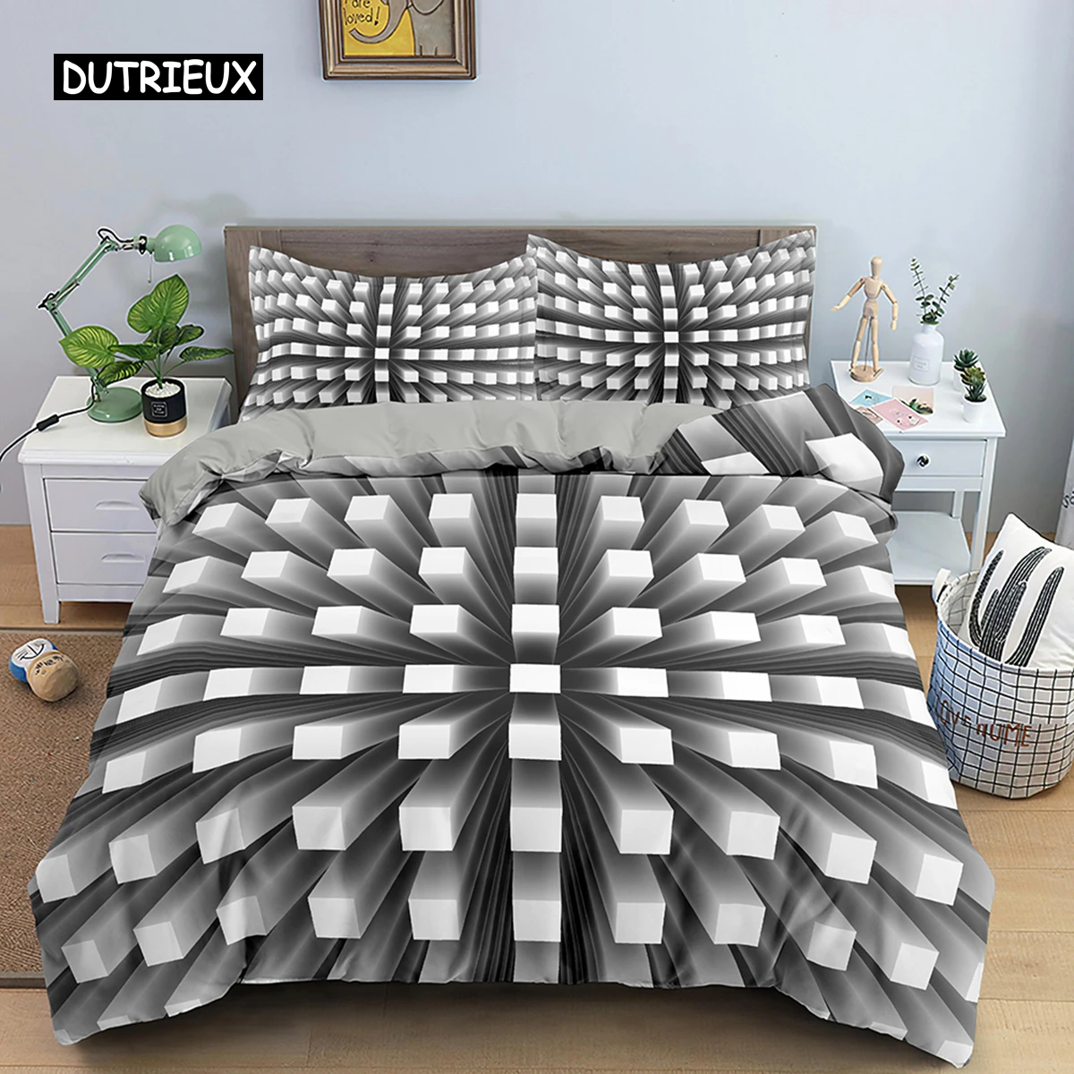 3D Duvet Cover Set Psychedelic Digital Printing Twin Bedding Set Microfiber Quilt Cover Single Queen King Size Comforter
