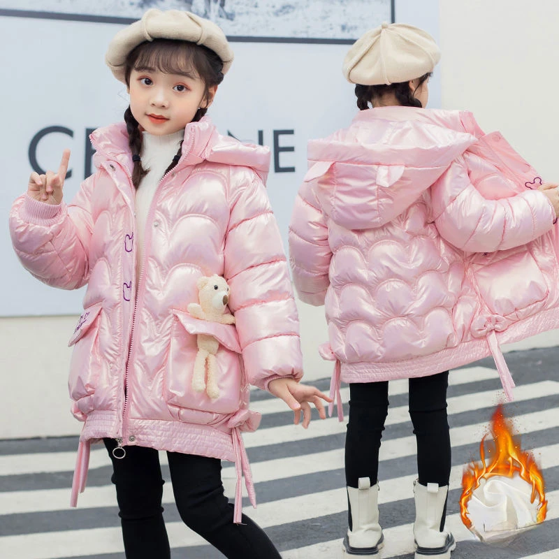 

Girls Coat Hoodies Girls Coats Outerwear Solid Color Childrens Jacket Winter Children's Clothing Clothes Kids Parka Snowsuit 12y