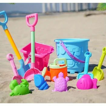 Children’s Beach Toy Set Baby Playing In Water And Sand Large Sand Shovel Beach Bucket Sand Digging Tool Sand Toy Random Color