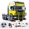 1/14 LESU Metal Chassis DIY RC Tractor Truck 6x6 RTR Radio Controlled Ready to Run Car Sound Light Toys Vehicle Model THZH1780 1
