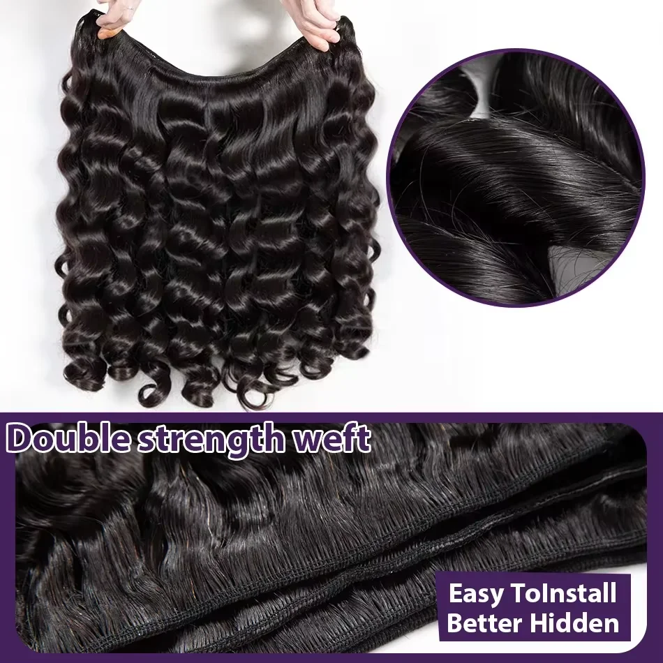 Raw Human Hair Bundles Brazilian 3 4 Bundles 28 30 Inch Virgin Remy Hair Extensions For Women Sew In Quick Weave Loose Deep Wave 5
