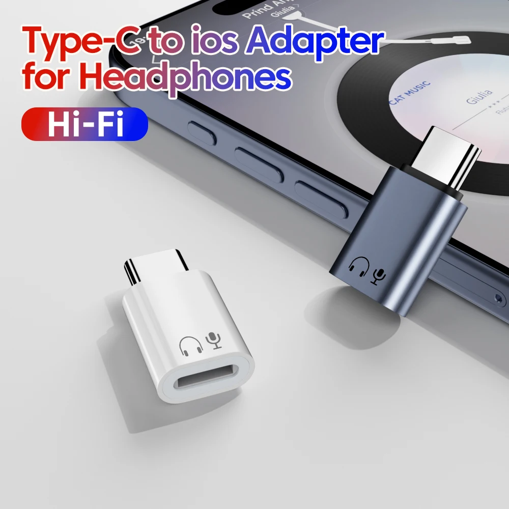 USB-C to Lightning Earphone Audio Adapter