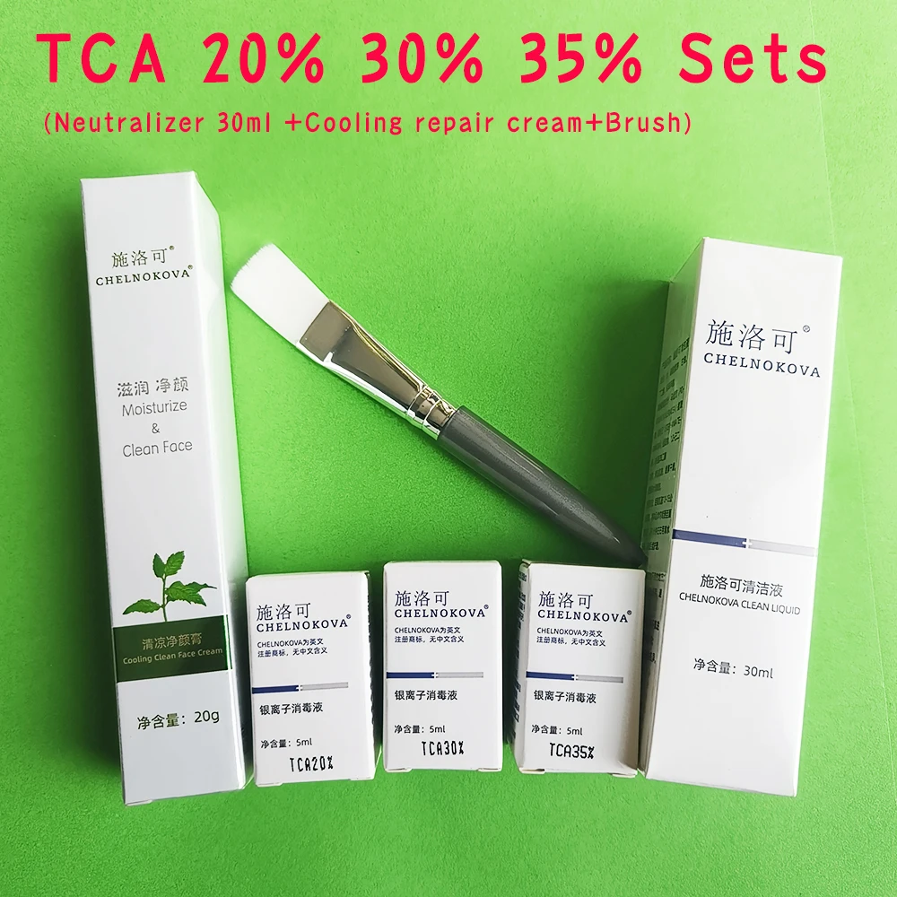 

TCA 20 30 35 Hand Peel Results CHELNOKOVA Pigmentation Peel Aftercare Neutralization solution cooling cream