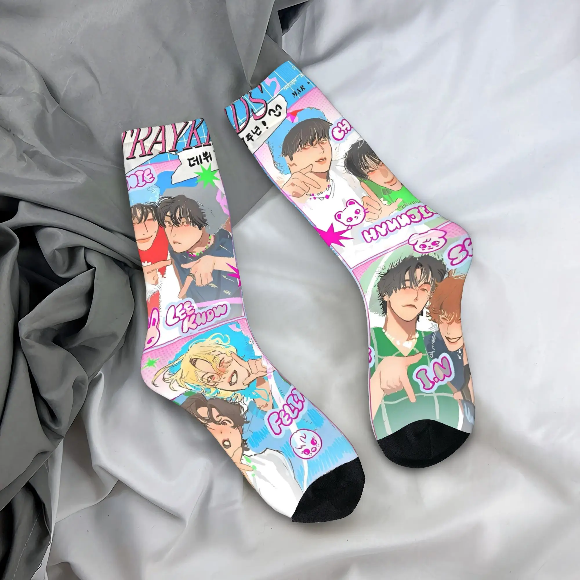Kids' Gothic Design Autumn Socks - KPOP Inspired Band Style Outdoor Quality