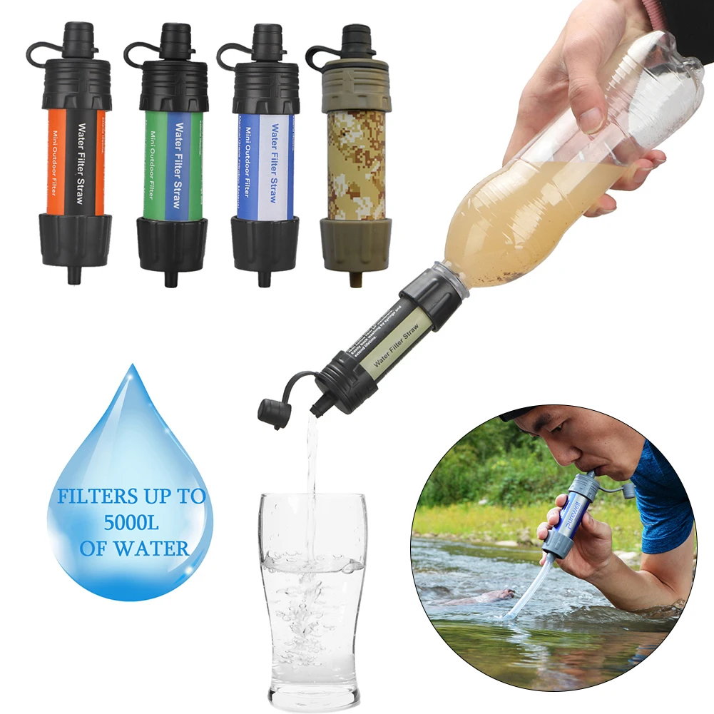 Outdoor Water Filtration Survival Tool Water Filter Straw Water Filtration System Drinking